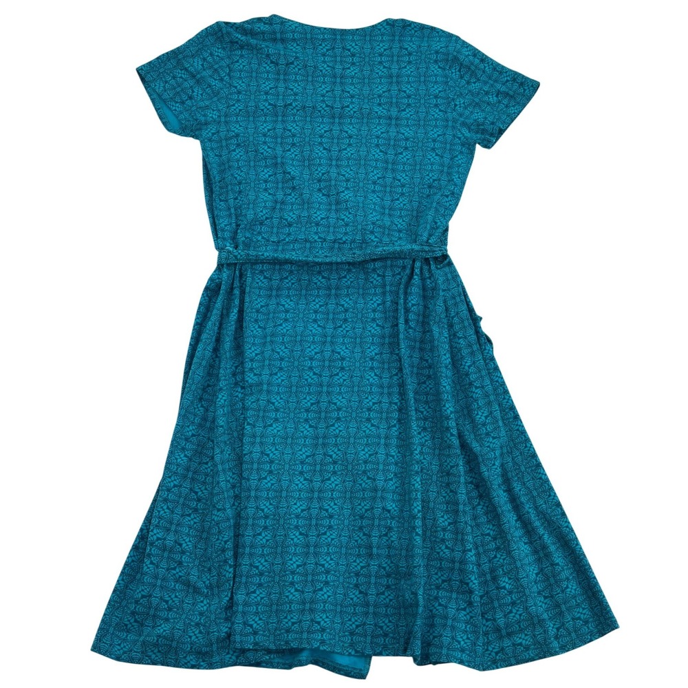 Chic Teal Patterned Mini Dress - image 2
